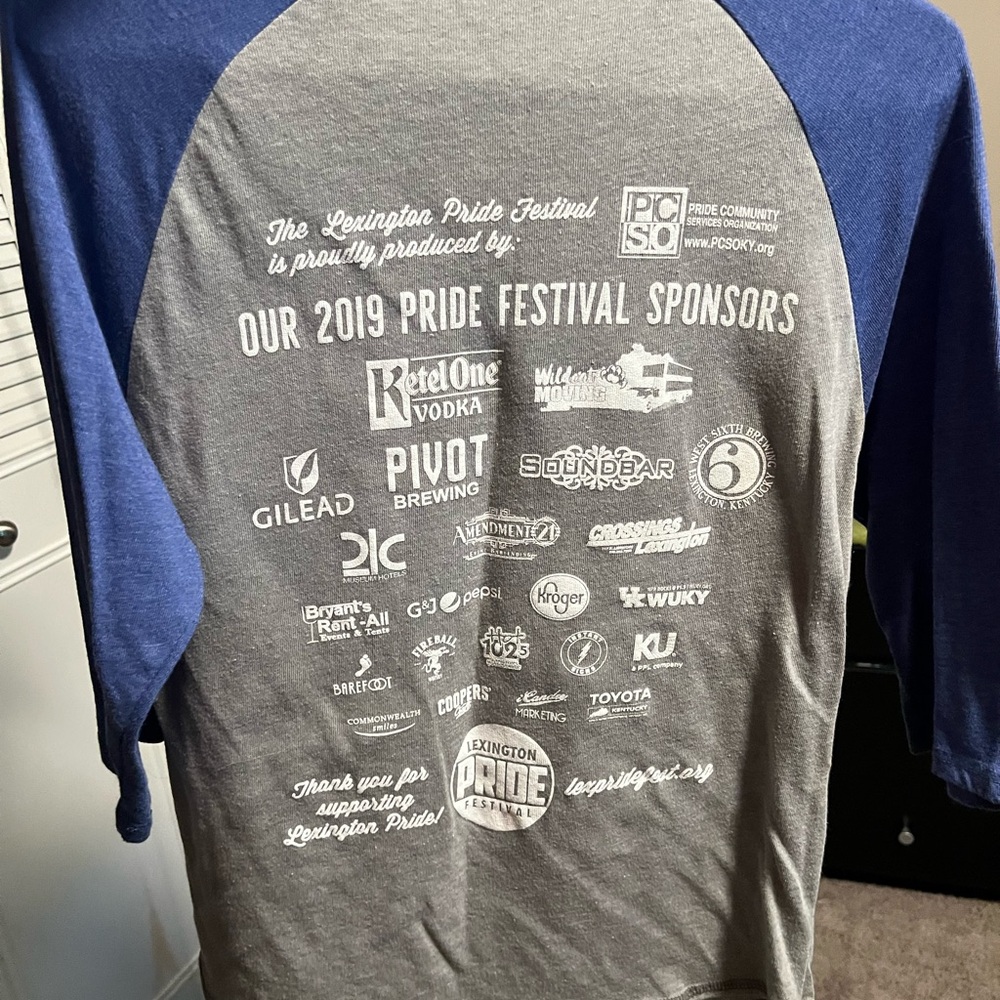 Truth and Pride Blue and Gray Long Sleeve Tee